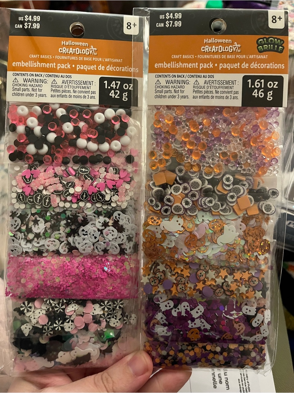 Creatology Halloween Embellishment Pack - Pink, Black & Orange